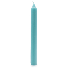 100x Bulk Solid Colour Dinner Candles - Rustic Aqua - Pack of 100