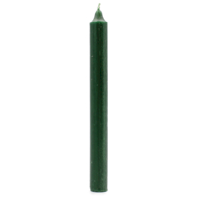100x Bulk Solid Colour Dinner Candles - Rustic Holly Green - Pack of 100