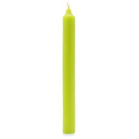 100x Bulk Solid Colour Dinner Candles - Rustic Lime Green - Pack of 100