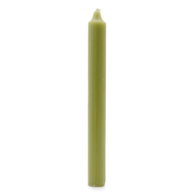 100x Bulk Solid Colour Dinner Candles - Rustic Olive - Pack of 100