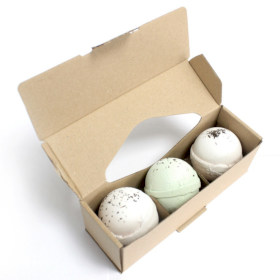 20x Small Bath Bomb Gift Box - 190 x 65 x 65mm (empty)