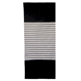 Indian Cotton Rug - 70x170cm - Black / Grey