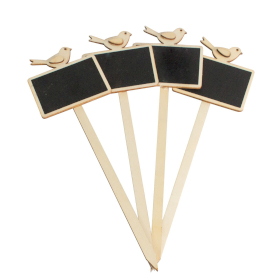 12x Mini Blackboard Spike Sign with Bird