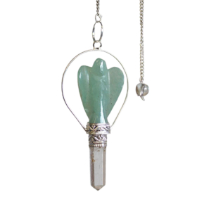 Angel Pendulum with Ring- Green Adventurine
