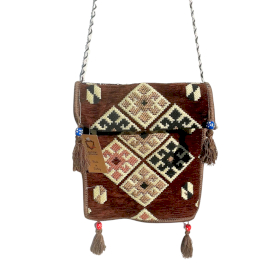 Chocolate Kilim Messenger Festival Bag