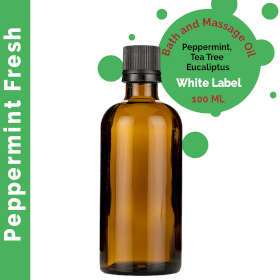 10x Peppermint Fresh Massage Oil - 100ml - Unlabelled