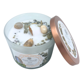 Mint and Moonstone Candle - Inner Growth