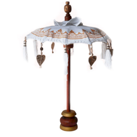 Bali Home Decor Parasol - Canvas - Gold Decor- 40cm