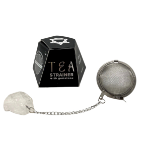 4x Raw Crystal Gemstone Tea Strainer - Rock Quartz