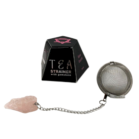 4x Raw Crystal Gemstone Tea Strainer - Rose Quartz
