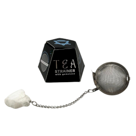 4x Raw Crystal Gemstone Tea Strainer - Rainbow Moonstone