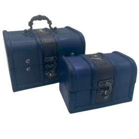 Treasure Chest - Set of 2 - Teal