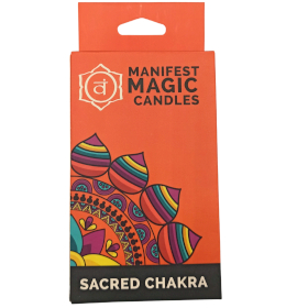 3x Manifest Magic Candles (pack of 12) - Orange - Sacred Chakra
