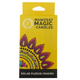 3x Manifest Magic Candles (pack of 12) - Yellow - Solar Plexus Chakra