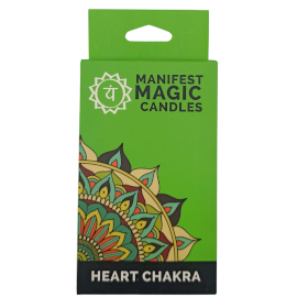 3x Manifest Magic Candles (pack of 12) - Green - Heart Chakra
