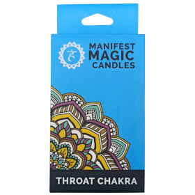 3x Manifest Magic Candles (pack of 12) - Blue - Throat Chakra