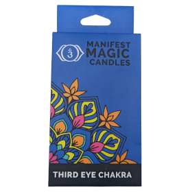 3x Manifest Magic Candles (pack of 12) - Dark Blue - Third Eye Chakra