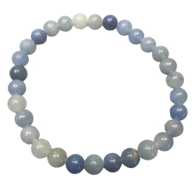 4x Gemstone Manifestation Bracelet - Blue Lace Agate - Independence