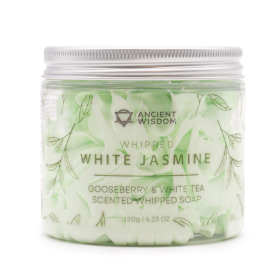 3x White Jasmine Whipped Cream Soap 120g