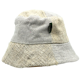 3x Patched Hemp & Cotton Boho Festival Hat - Natural