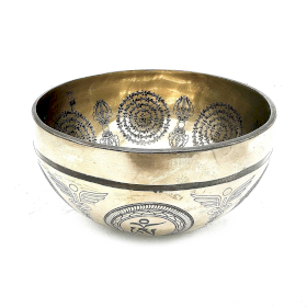 Tibetan Healing Engraved Bowl - 16cm - Bodhi Tree Buddha