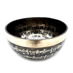 Tibetan Healing Engraved Bowl - 16cm - Mantra