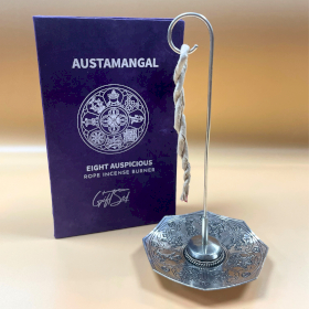 Rope Incense and Silver Plated Holder Set - Astamangal