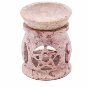 Small Soapstone Oil Burner 8cm - Three Moon Pentigon