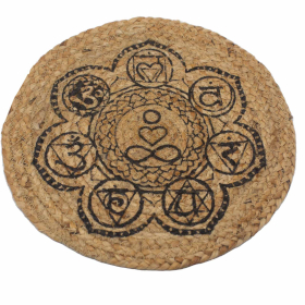 4x Natural Place Mat - Jute 30cm - Bodhi Tree Print