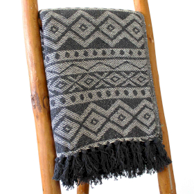 Boho Comfort Throws - 125x150cm - Grey Geometric