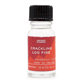 10x Crackling Log Fire Fragrance Oil 10ml