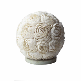 Boho Sea Shell Lamp - Rose Globe - 15cm