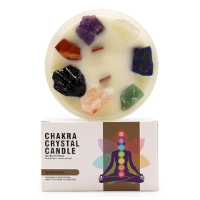 Large Chakra Crystal Candles - Seven Chakra