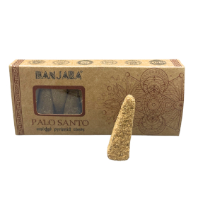 12x Banjara Smudge Pyramid Cones - Palo Santo