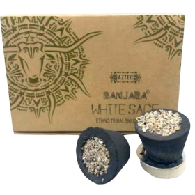 3x Banjara Resin Cups - White Sage