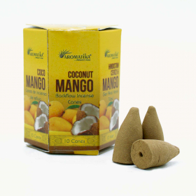 12x Pack of 10 Masala Backflow Incense - Coconut & Mango