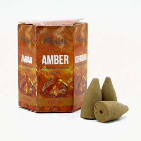 12x Pack of 10 Masala Backflow Incense - Amber