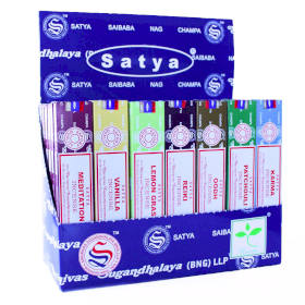 42x Display Pack of 42 - Satya Assorted Incense 15 gms