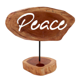 Candle Holder Sign - Peace