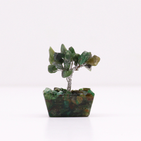 12x Mini Gemstone Trees On Orgonite Base - Green Aventurine (15 stones)