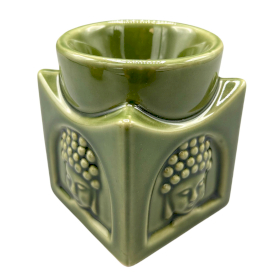 Square Buddha Burner - Light Jade