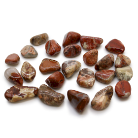 24x Small African Tumble Stones - Light Jasper - Brecciated