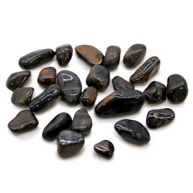 24x Small African Tumble Stones - Tigers Eye - Blue