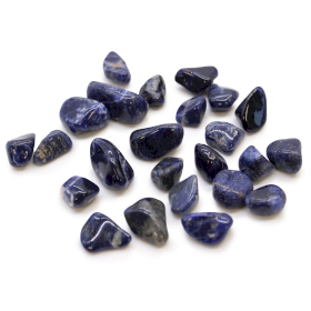 24x Small African Tumble Stones - Sodalite - Pure Blue