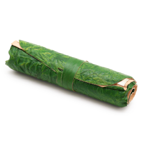 Rolled Leather Travel Notebook - Green  21x15cm