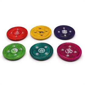 6x Assorted Design Incense Plates