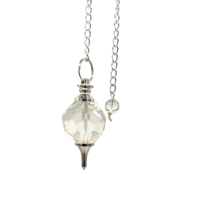 Facted Gemstone Pendulum - Rock Quartz