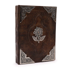 Heafty Red Tan Book - Zinc Rose Decor - 200 Deckle Edges Pages - 26x18cm