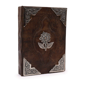 Heafty Red Tan Book - Zinc Rose Decor - 26x18cm