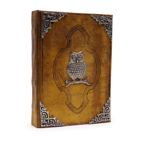 Heafty Coffee Tan Book - Zinc Owl Decor - 26x18cm